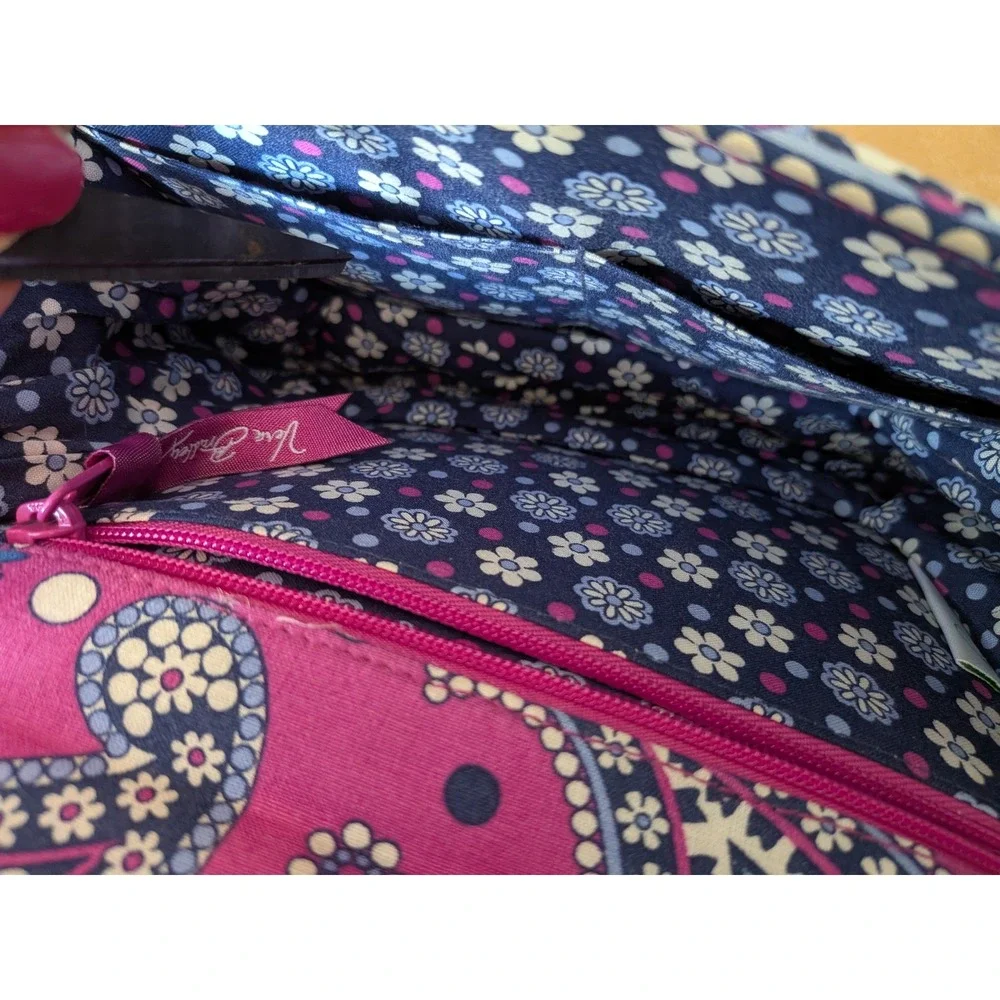 Vera Bradley‎ Petal Paisley Messenger Crossbody Bag Retired Pink Blue Navy